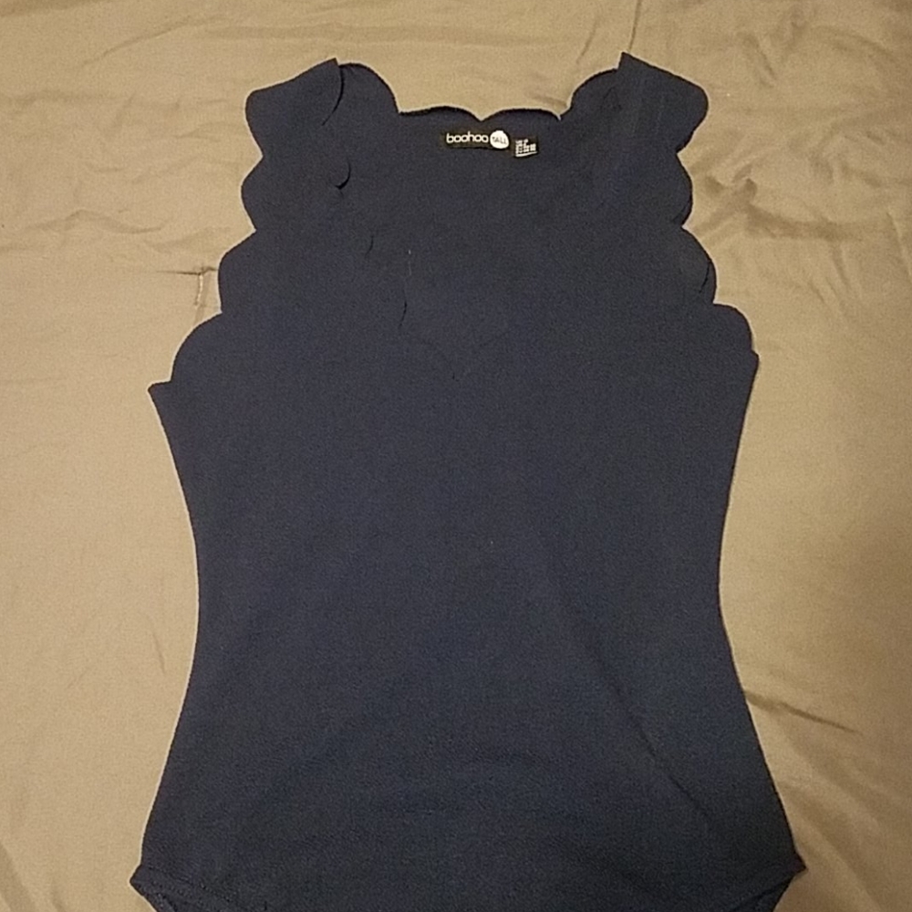 BooHoo Tall Navy Bodysuit